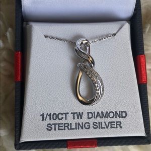 Diamond Sterling Silver Infinity necklace